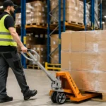 Hand pallet truck rental in Dubai warehouse