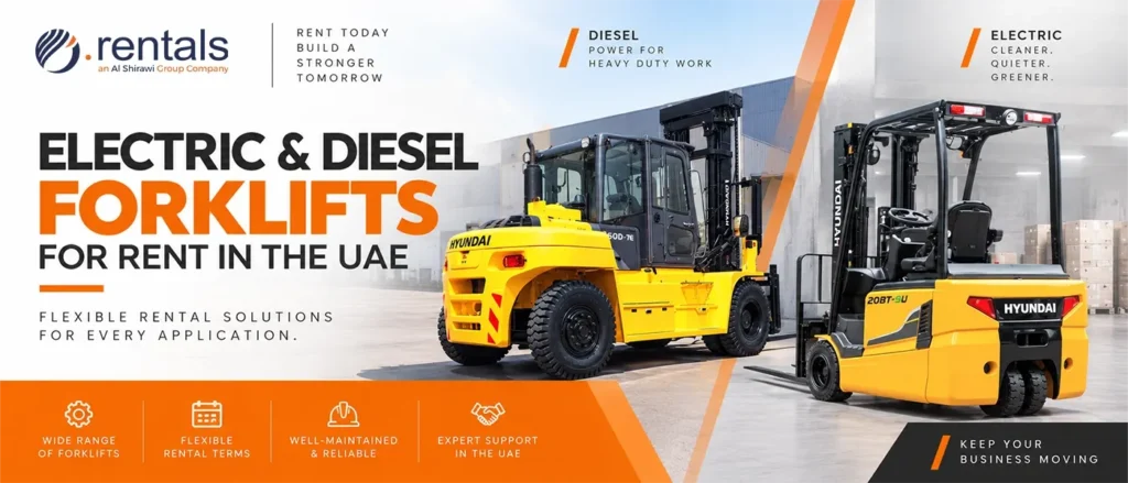 electric and diesel forklifts for rent